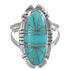 Genuine Sterling Silver Turquoise Inlay Ring Size 6-1/4 RX94205